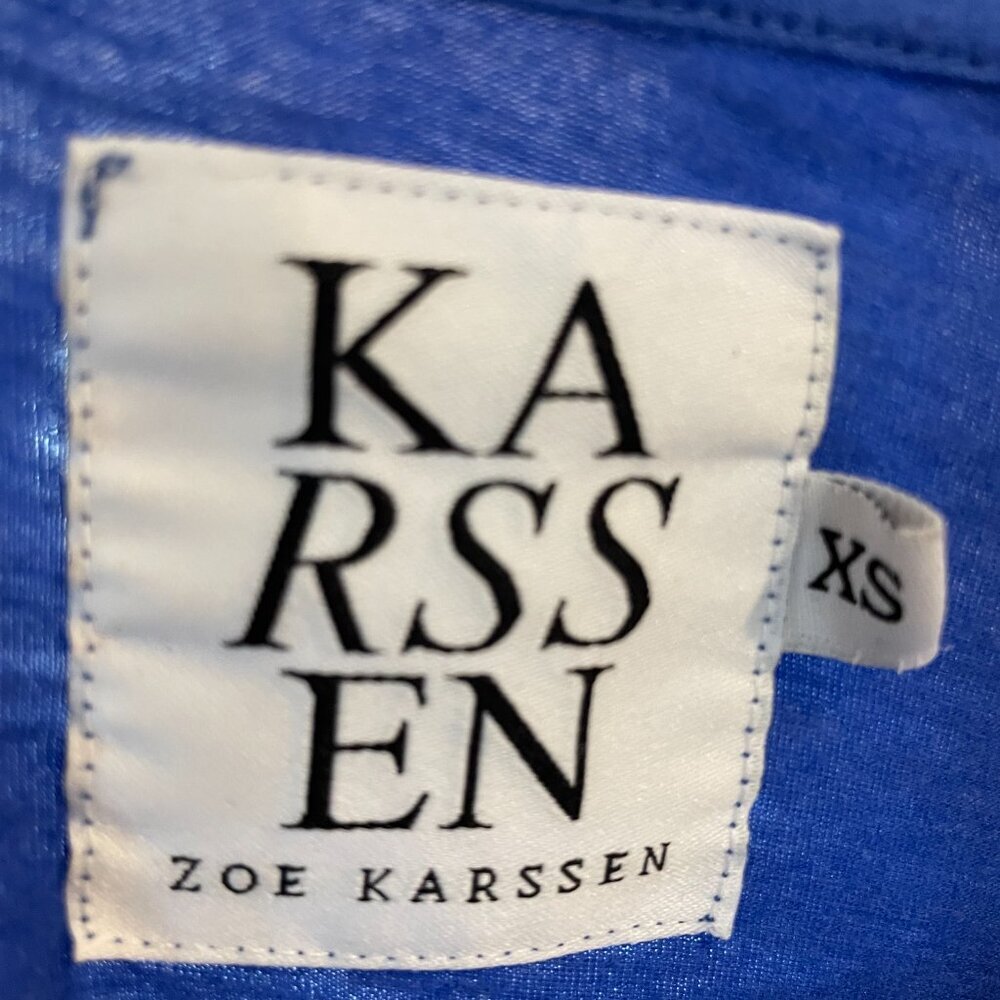 Zoe Karssen Graphic Tshirt XS Blue You Me Oui! Streetwear Valentines Retail $100 - Picture 7 of 8